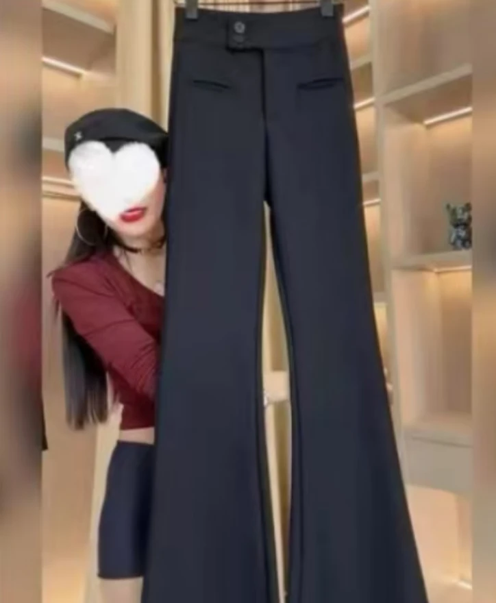 【春款】微喇叭女神裤春秋高腰显瘦气质西装