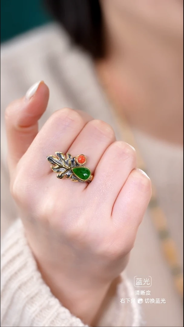 未镶嵌戒指翡翠戒指