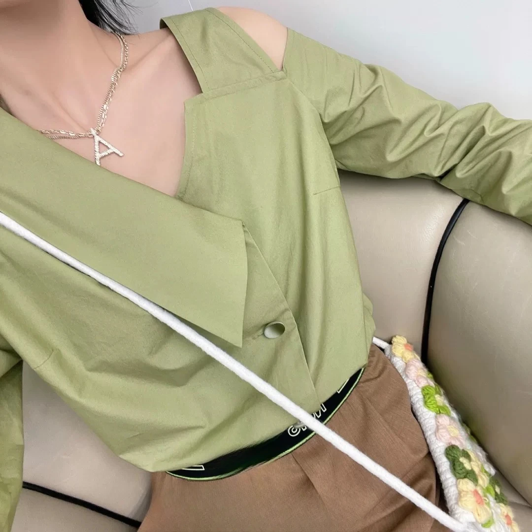 不支持退换/牛油果绿衬衫5300816