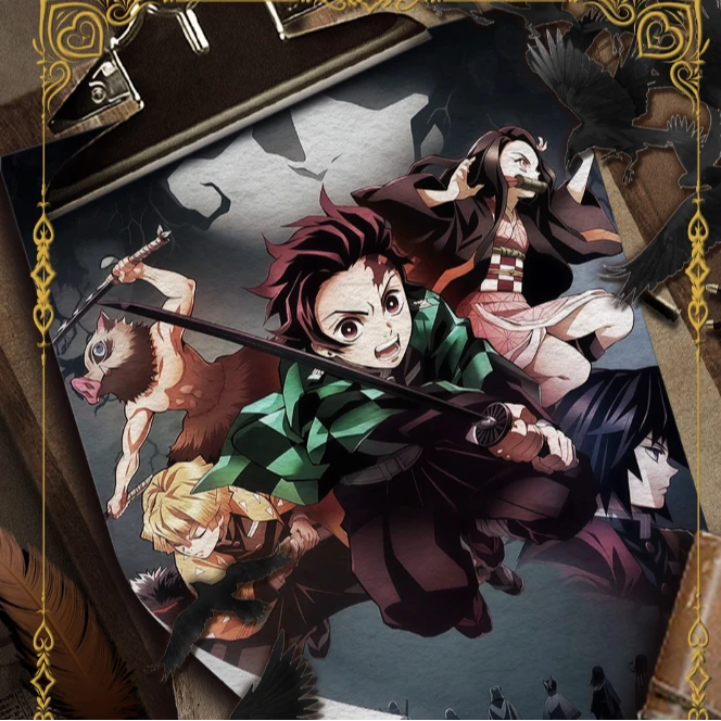 【万卡卡文创】鬼灭之刃无限城决战永夜系列主题大色纸