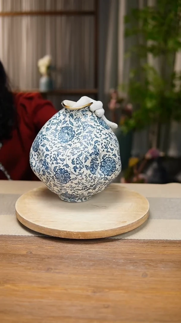 【闪购商品】陶瓷   花器青花瓷缠枝莲大肚