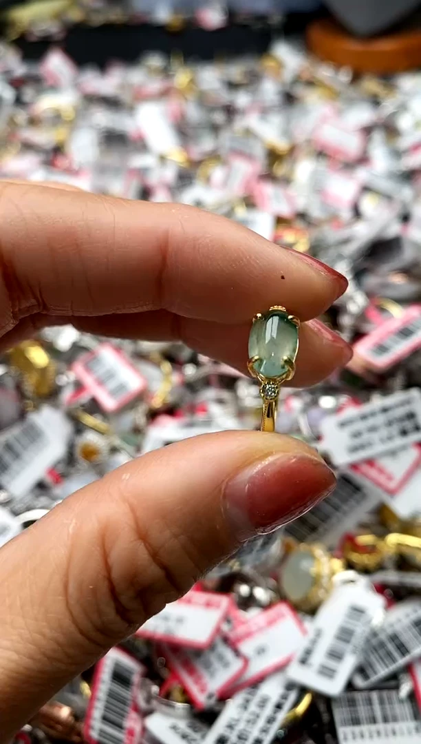 【闪购商品】翡翠戒指银S925镶嵌888888    4