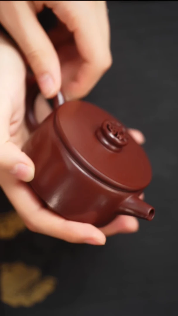 茶壶紫砂紫袍玉砂福钮汉瓦150cc