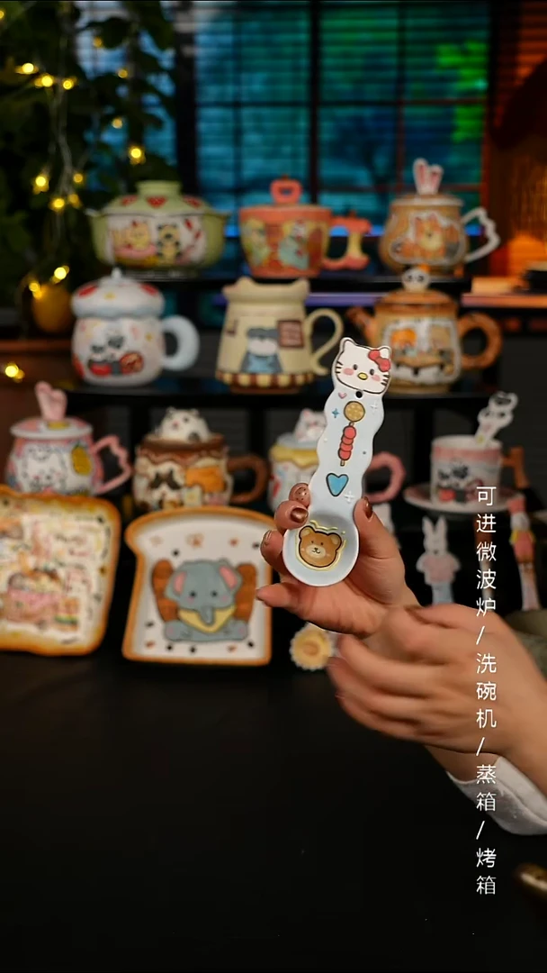 陶瓷无盖款景德镇高温釉下彩纯手绘创意瓷