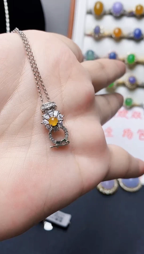 银S925镶嵌戒指翡翠0200