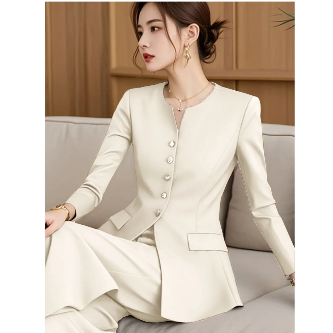 〈纪朵研〉1370职业西装名媛显瘦轻奢正装修身套装