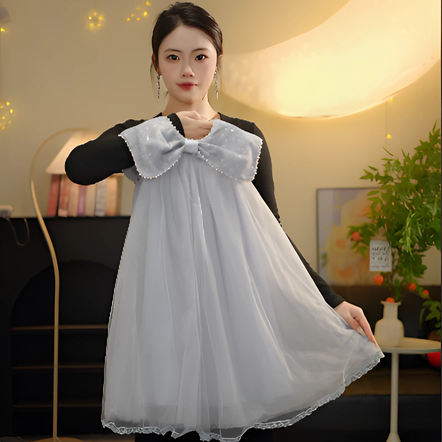【YX格雷系】女童2025新款小众高级轻奢宴会重工礼服裙公主裙