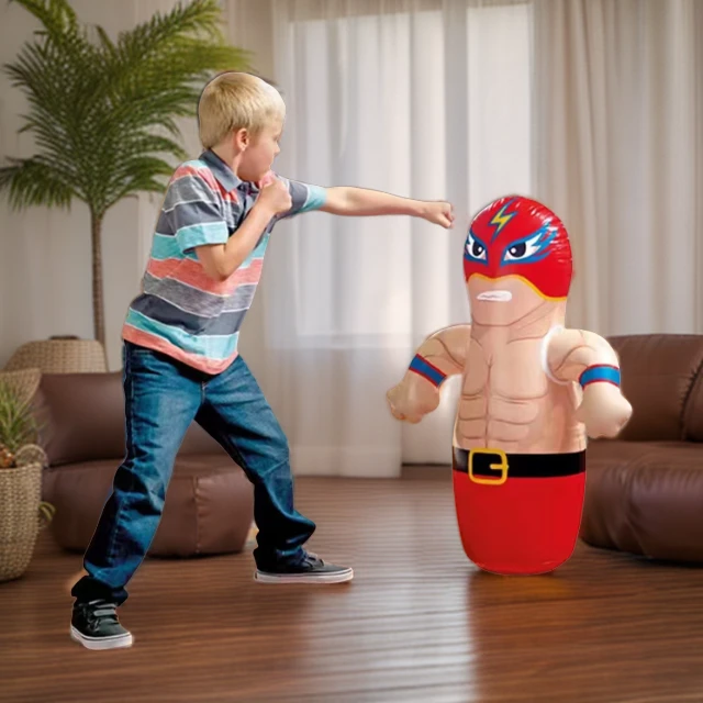 儿童充气拳击柱不倒翁沙包散打跆拳道家用小孩子健身运动拳击沙袋
