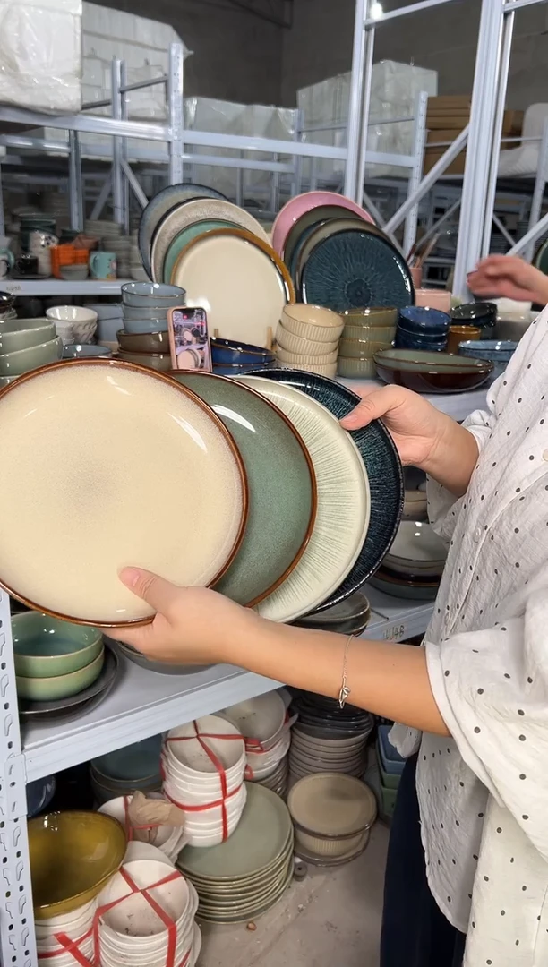 陶瓷外贸尾货瑕疵满20包邮X4小盘