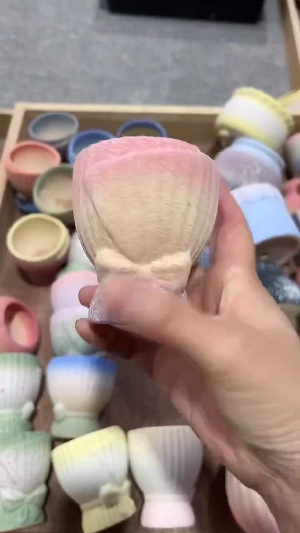 麦饭石粗套多肉花盆6.5*7