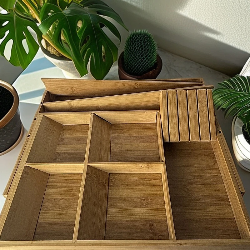 桌面木制收纳盒学生宿舍桌面杂物抽屉简约分格式收纳盒