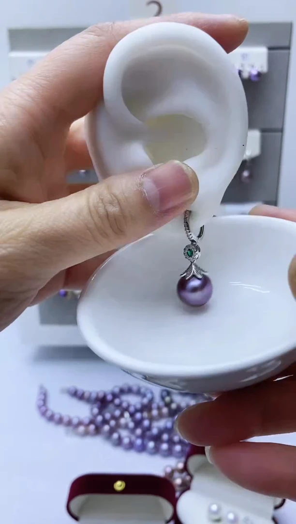 【闪购商品】淡水珍珠耳饰银S925镶嵌189