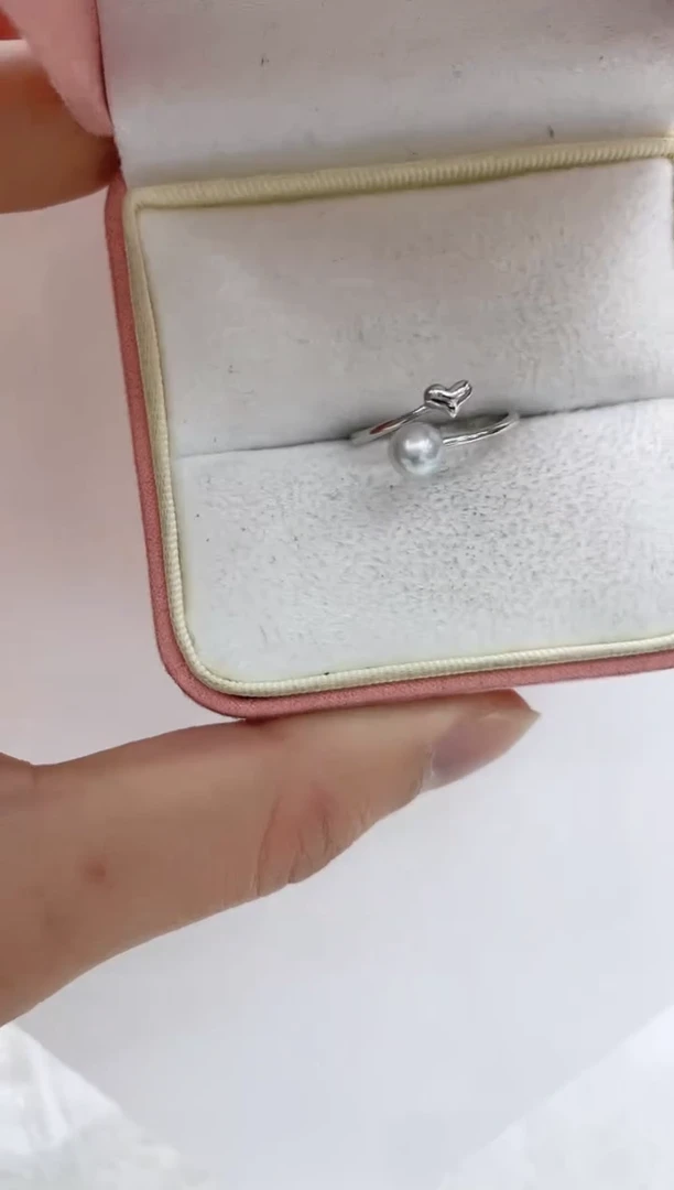 【闪购商品】海水珍珠戒指银S925镶嵌海水珍珠戒指