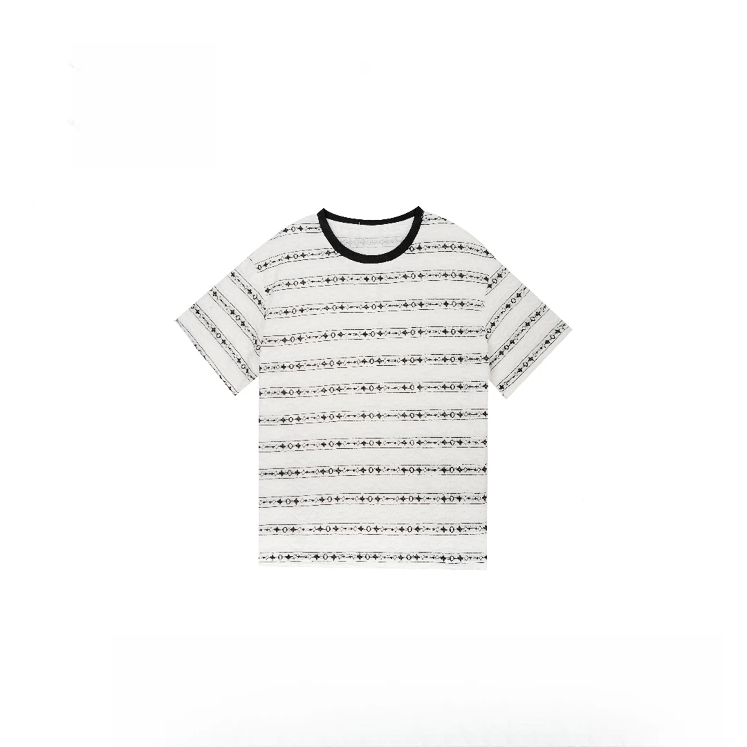 2025年夏季新款撞色休闲百搭潮流圆领宽松T恤