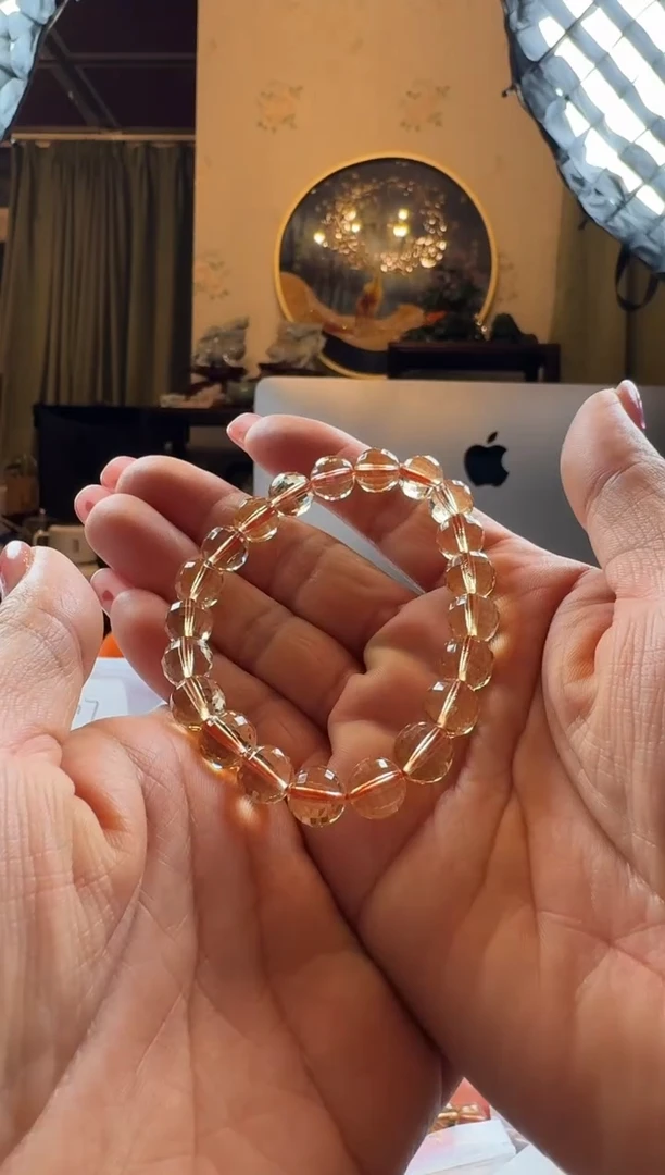 【闪购商品】黄晶手串未镶嵌黄水晶手串