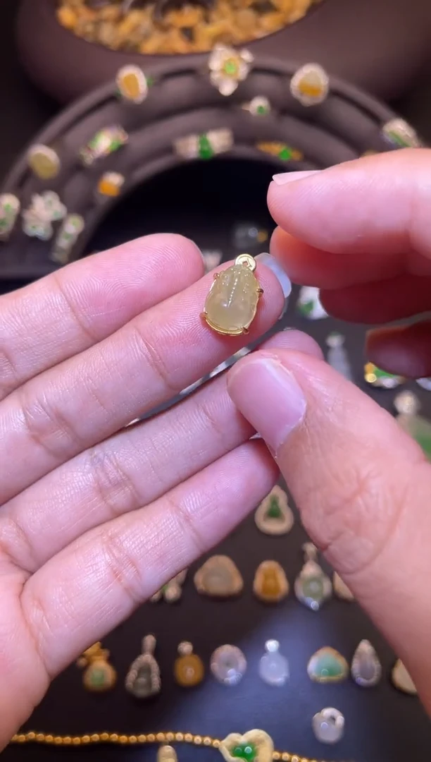 吊坠(不含链)银S925镶嵌翡翠1