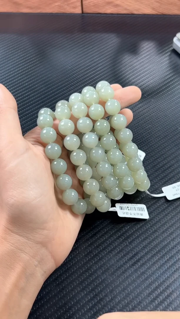 未镶嵌手串和田玉且末微色差近矿卡12 m 多样性发货拍一发一