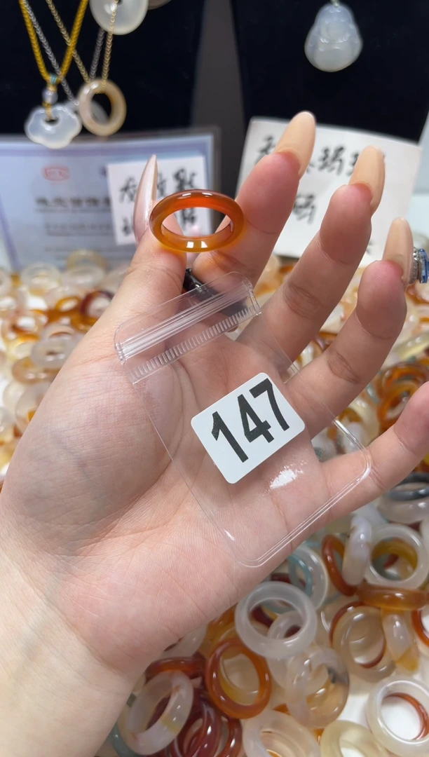 玛瑙/玉髓戒圈未镶嵌19/147