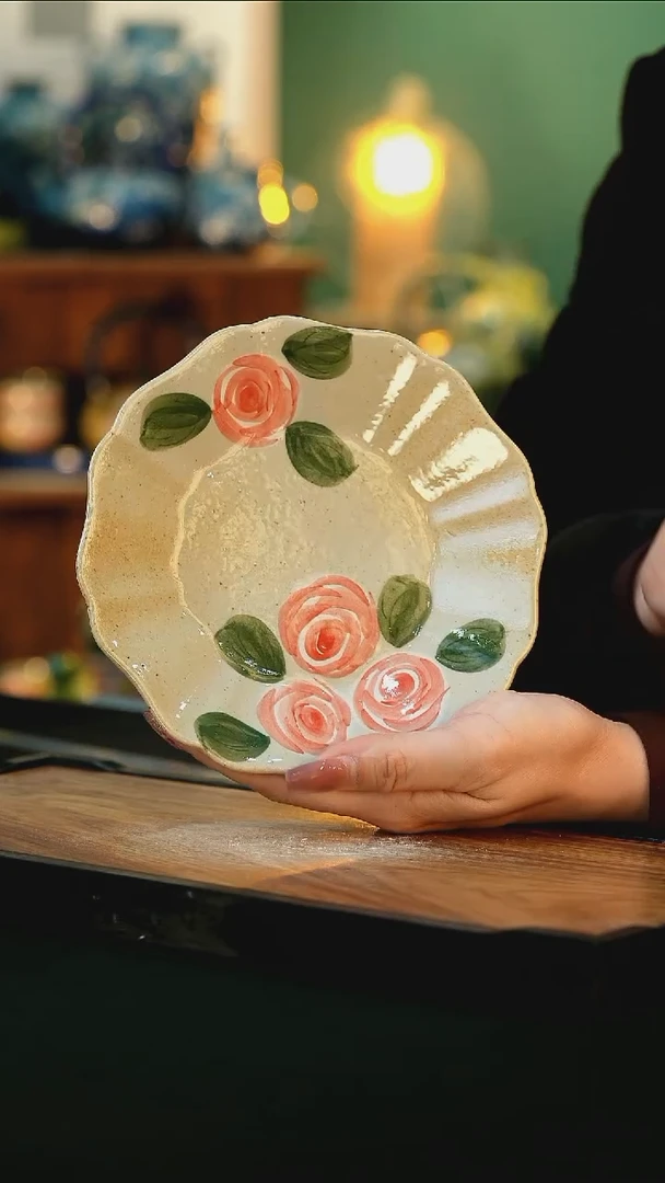 杯手绘心瓷陶瓷浮力款