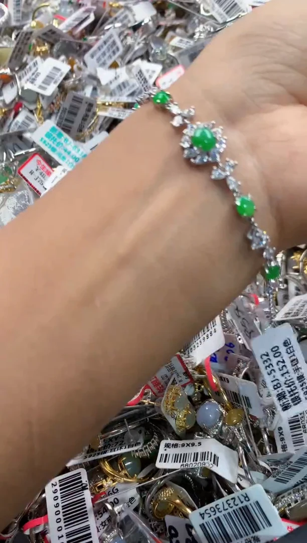 银S925镶嵌戒指翡翠14     10