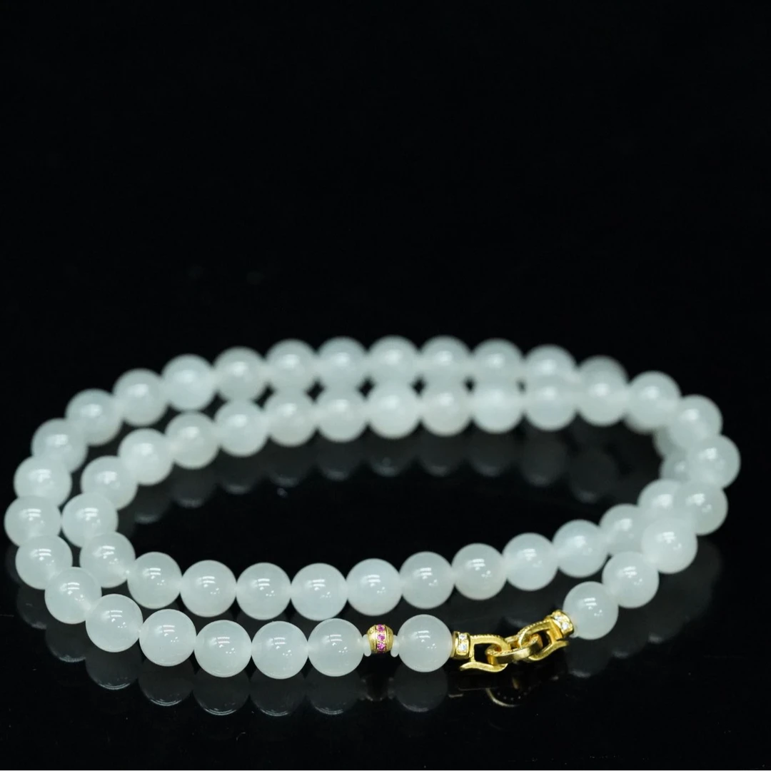 18和田玉白玉项链/401509保利厦门拍卖