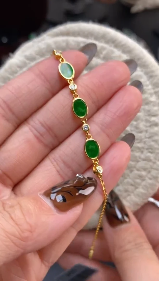 颈饰银S925镶嵌翡翠净货12249