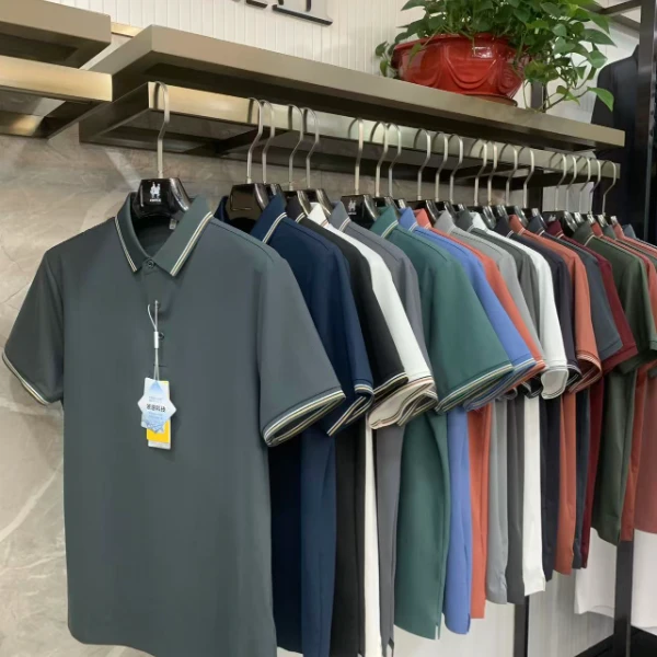 【牛牛厂家福利】男士高品凉感质华夫格polo衫