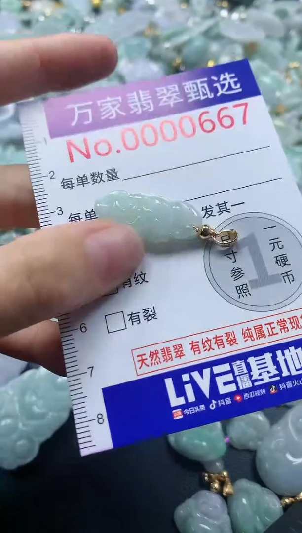 吊坠(不含链)未镶嵌翡翠0667
