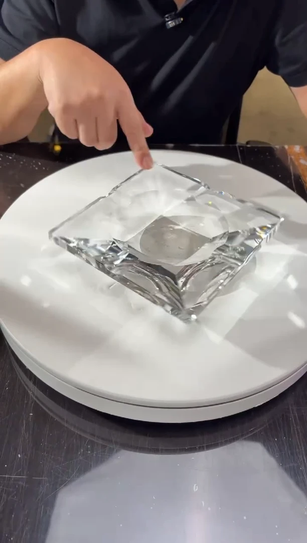 摆件CS0101007净料水晶琉璃雪茄缸