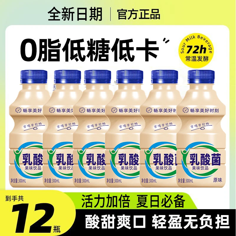 新品乳酸菌0脂肪300mlx12箱装乳酸菌饮料好喝养胃无负担早餐奶