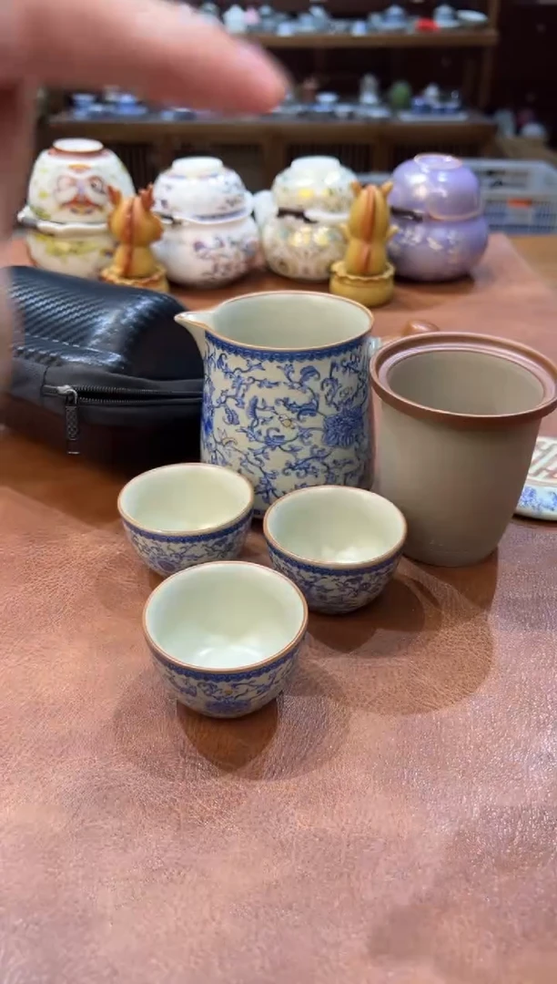 真的很便宜会开片的旅行茶具