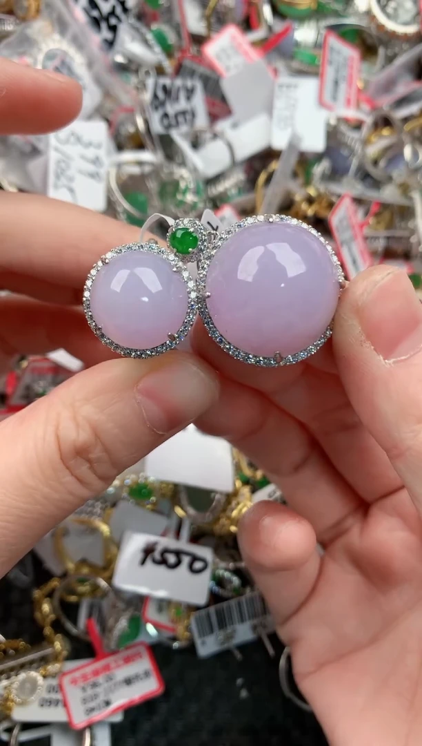 银S925镶嵌戒指翡翠2222----2