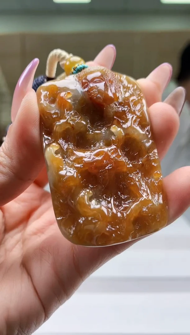 【闪购商品】定制翡翠未镶嵌5028ty-毛货挂件287