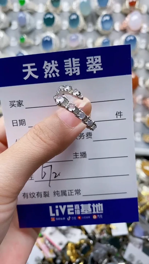 翡翠银S925镶嵌耳饰0672