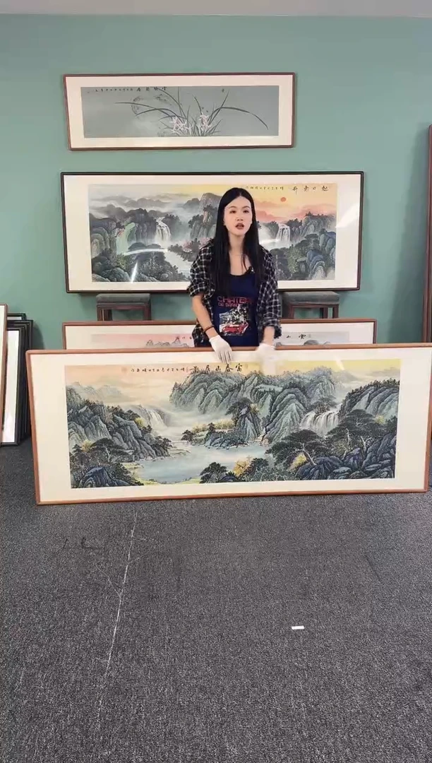 国画富春山居图 210*80 张晓东