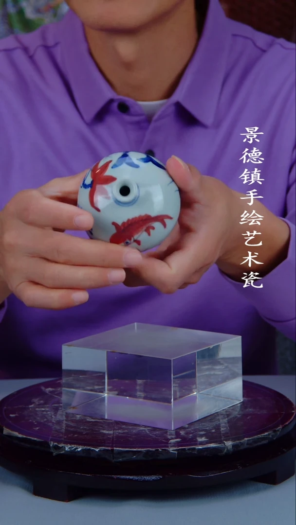 摆件陶景德镇手工手绘陶瓷摆件3