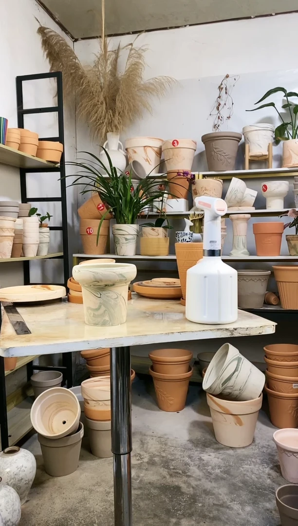 【闪购商品】红陶15*14绿白陶蘑菇 1盆无托