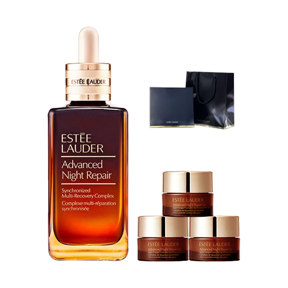 Estee Lauder/雅诗兰黛小棕瓶精华100ml+眼霜5ml*3滋润保湿修护