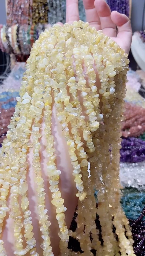 未镶嵌珠宝半成品水晶黄塔晶