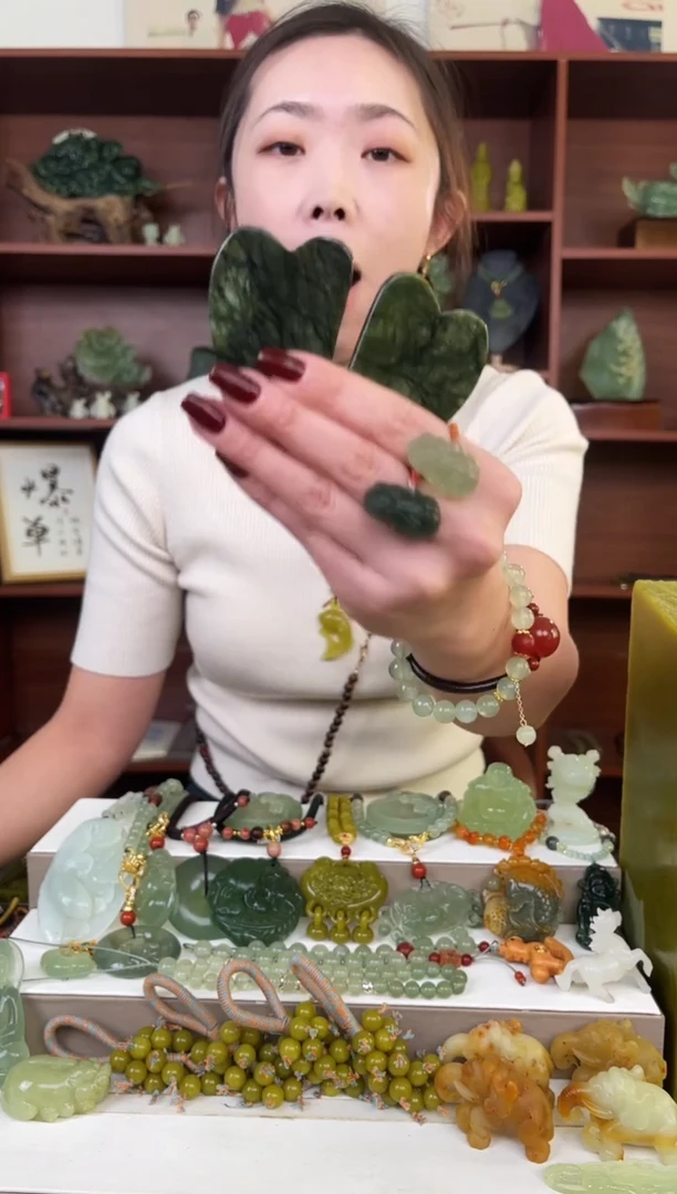 未镶嵌蛇纹石玉颈饰多样性发货拍一发一