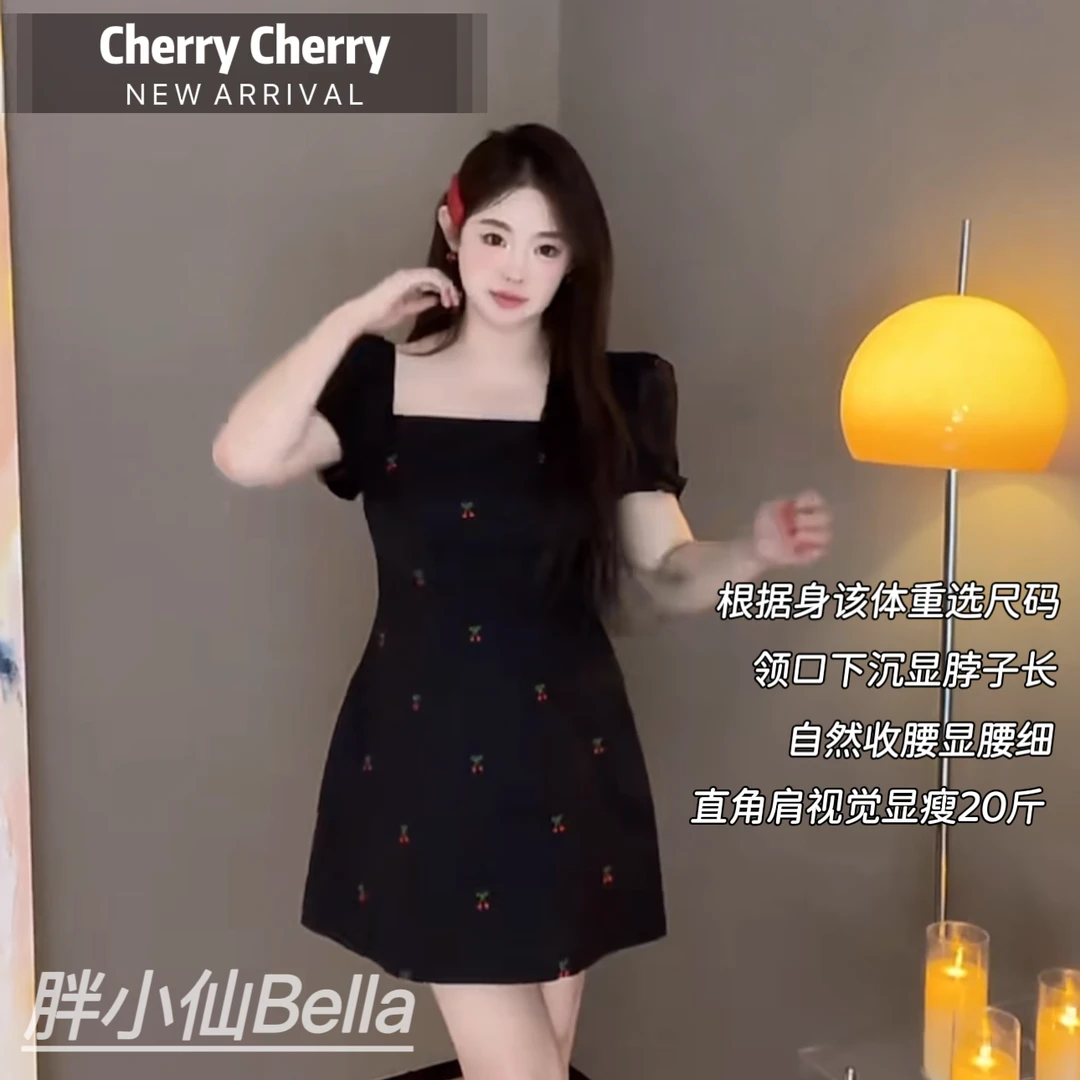【胖小仙】<Cherry Cherry>连衣裙 显瘦 微胖 大码