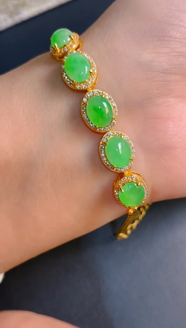 【闪购商品】翡翠耳饰银S925镶嵌天然A货翡翠1