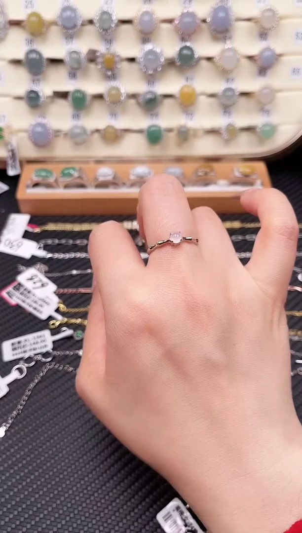 【闪购商品】翡翠戒指银S925镶嵌戒指