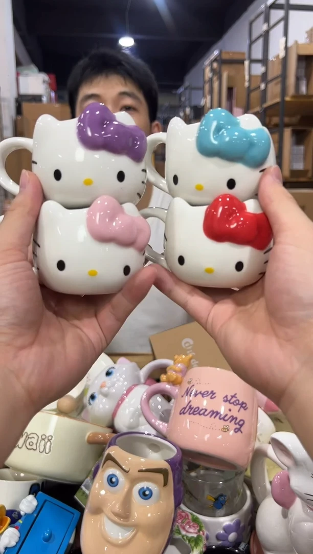 瓷片kkkt一口杯 4件套