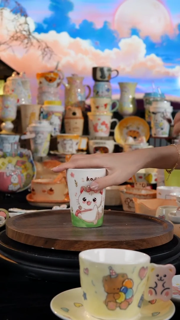 陶瓷便携款手工手绘景德镇陶瓷