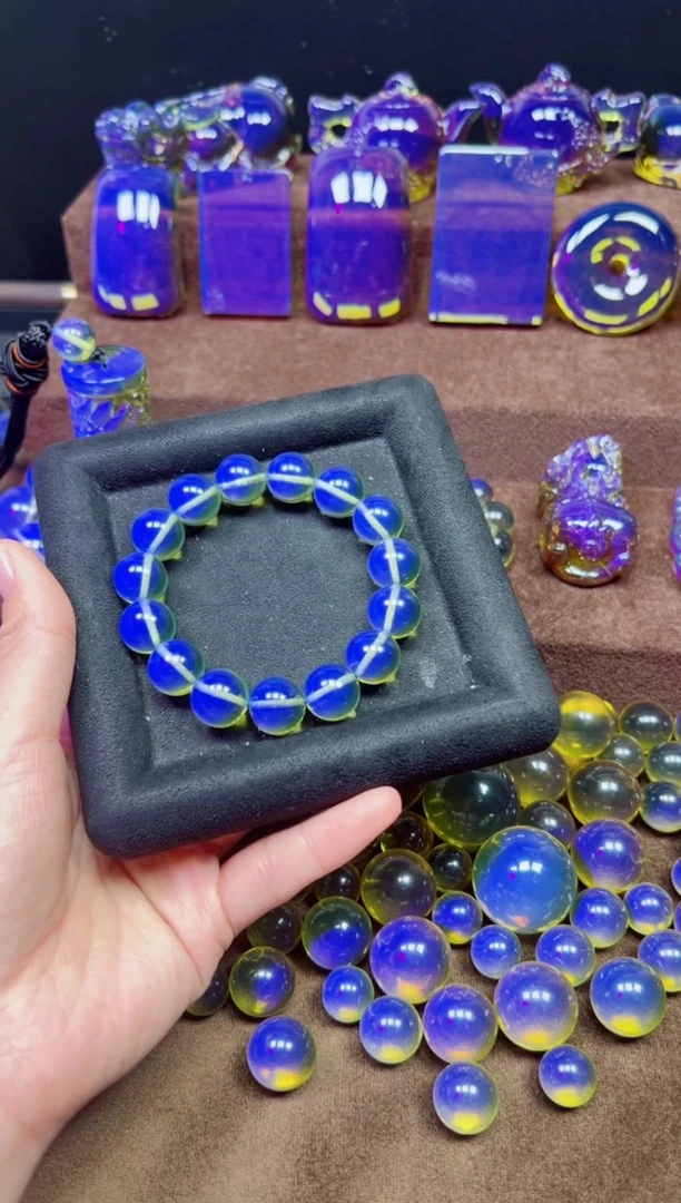 多米尼加净水蓝14m手串