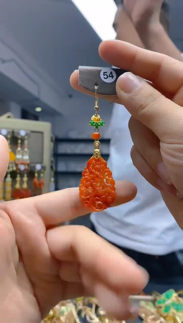 【闪购商品】翡翠耳饰合金88翡翠耳钩一个