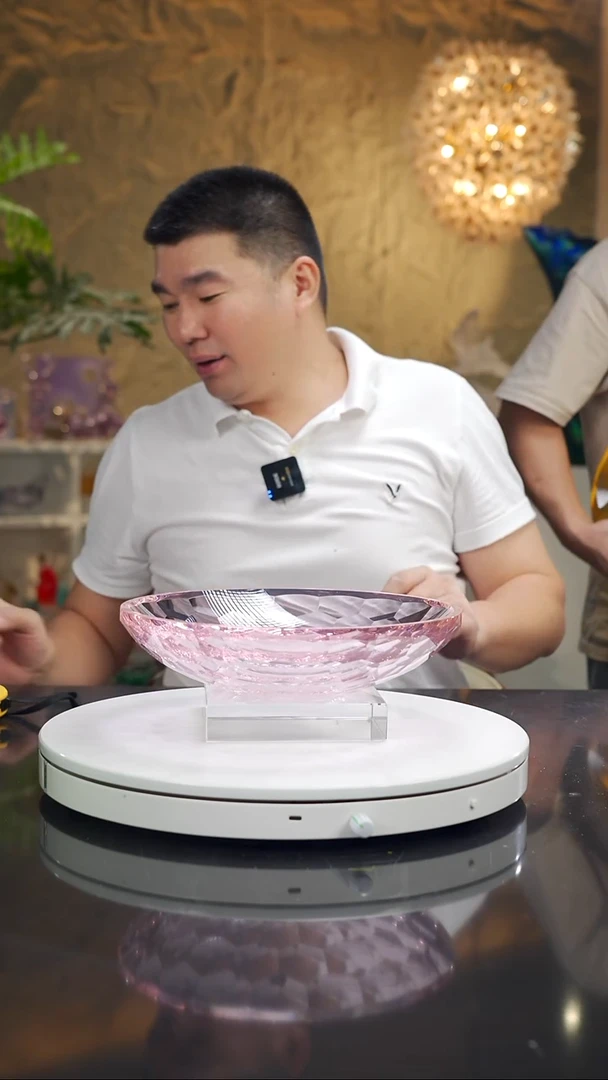 摆件壬*福利粉色切面果盘