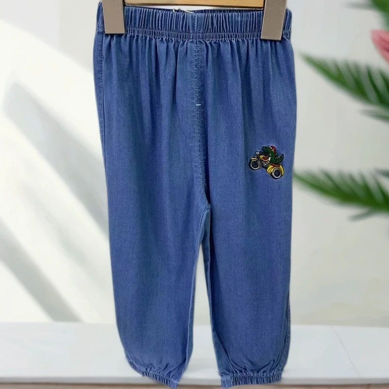 6522-65收口针织卡通牛仔裤（深蓝色）