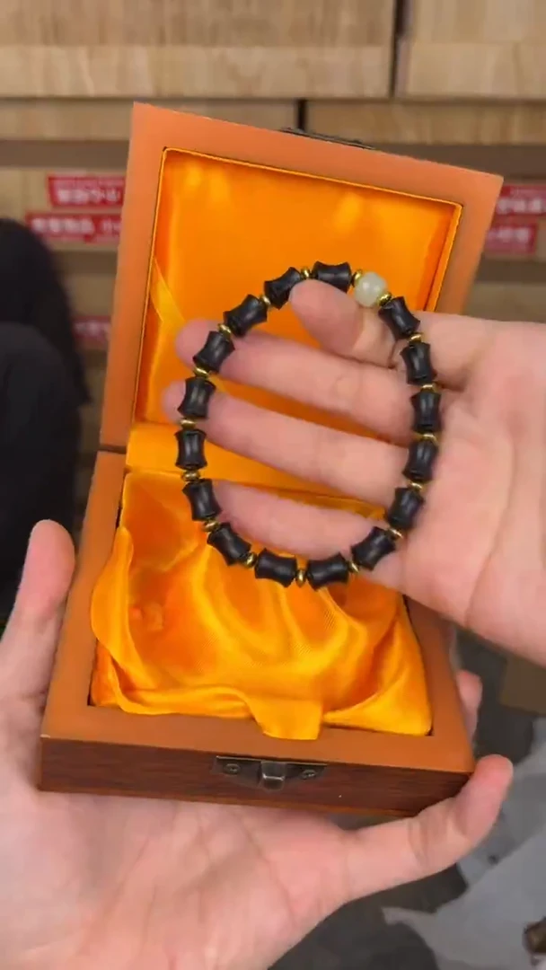 品茗文玩阁黑檀竹节链接@@LSC153